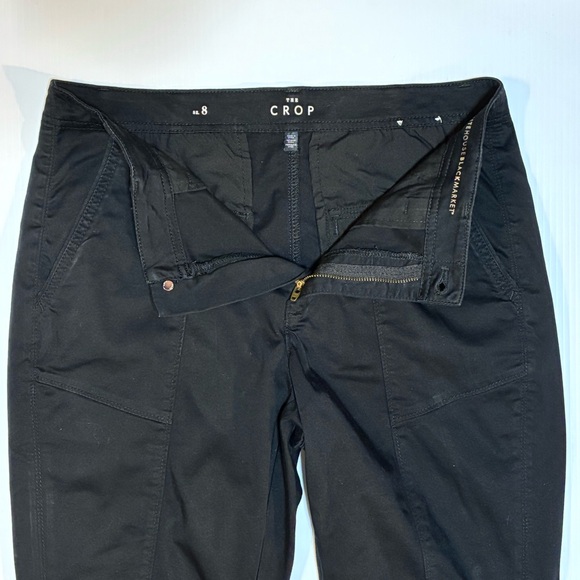 White House Black Market Crop Pants Lace-Up Legs 8 Black - Picture 12 of 13